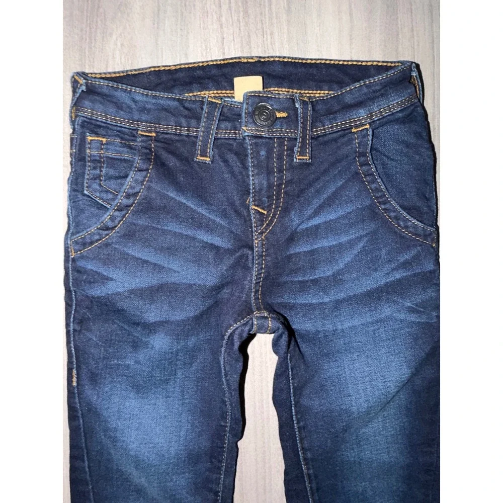 True Religion Kids Blue Denim Jogger Jeans Indigo Wash Horseshoe Pocket 8 A1